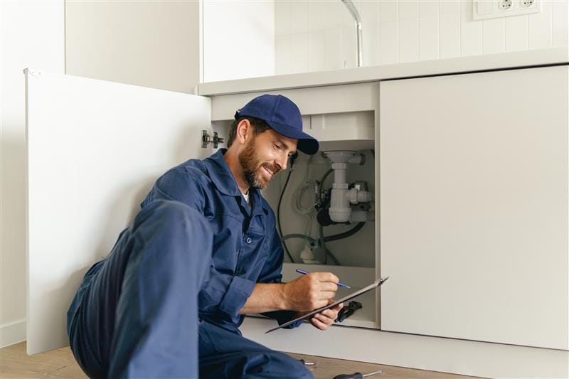 Residential plumber providing service in a San Juan Capistrano home